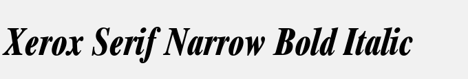 Xerox Serif Narrow Bold Italic